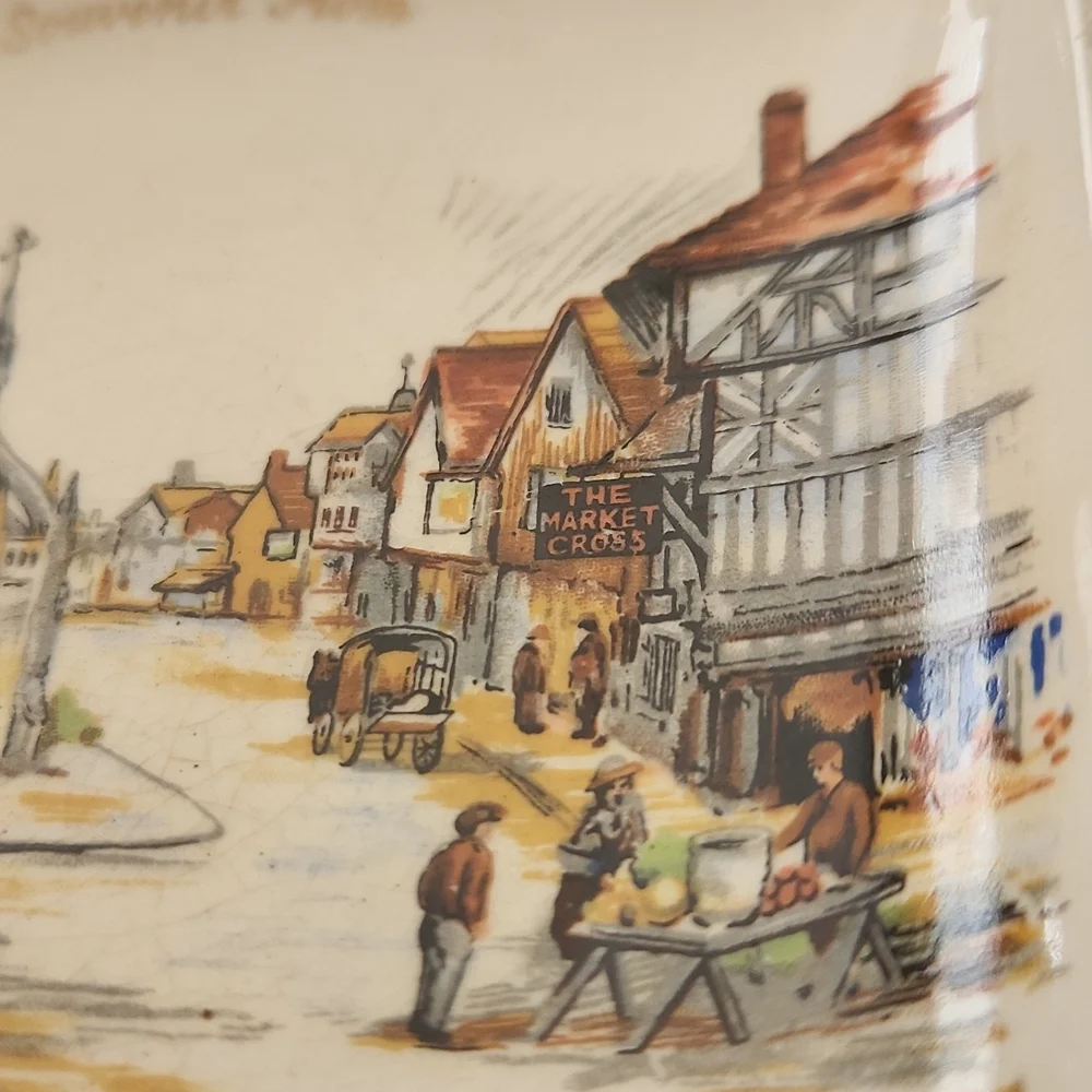 VINTAGE VICTORIA B.C. ENGLAND LANCASTER LTD & SANDLAND WARE SOUVENIR BUTTER DISH